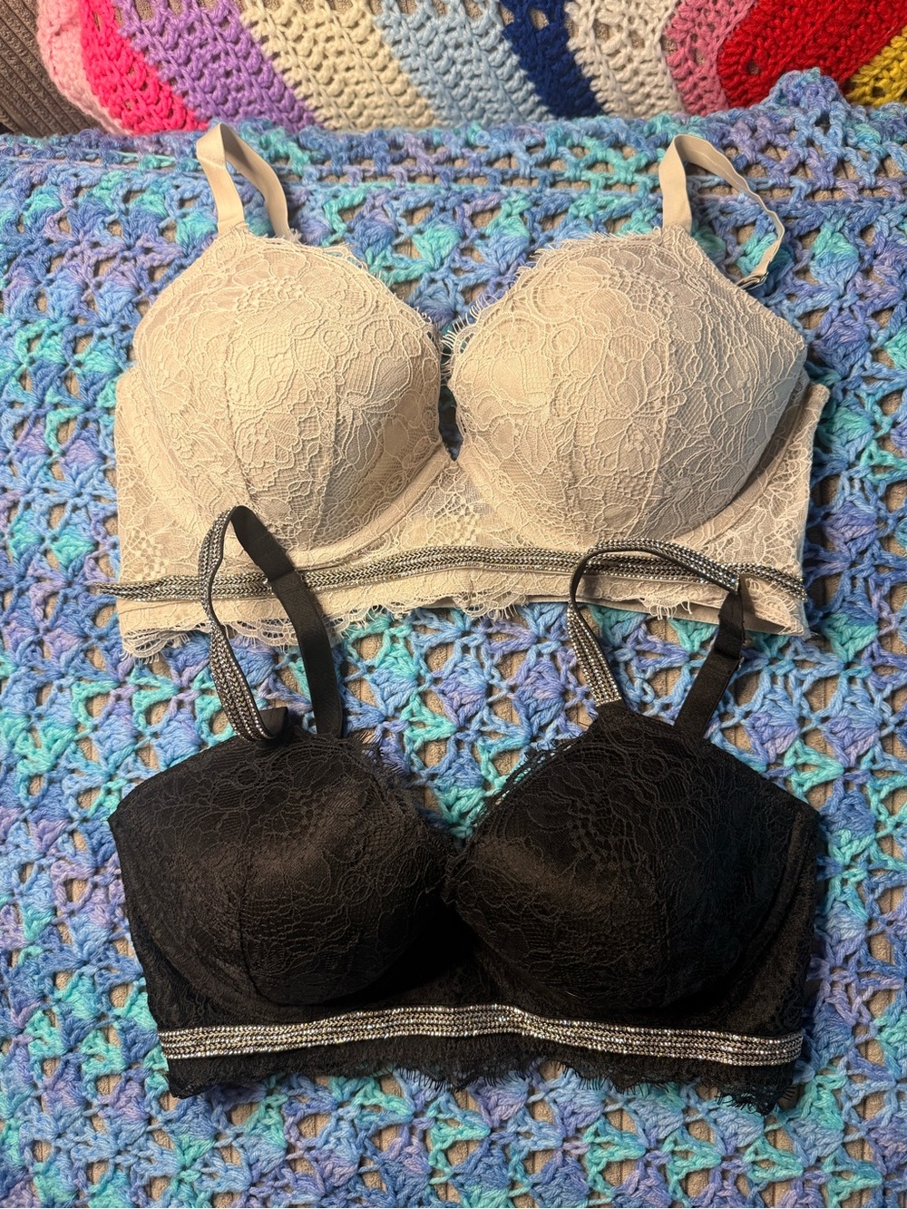 Victoria's Secret Very Sexy set of Lace Longline Bra Size 36D💎💎💎